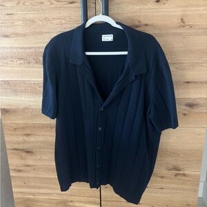 Frank And Oak Men’s Navy Blue Button Up Size XXL